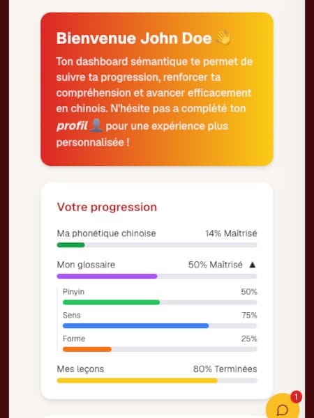 Suivi de progression intelligent