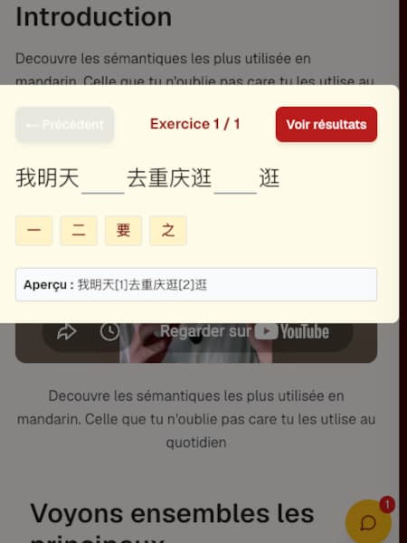 Leçons interactives